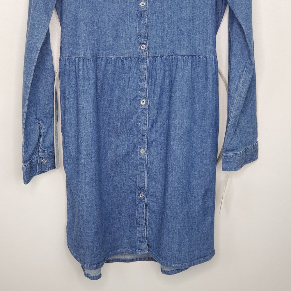 Falls Creek Girls Belted Chambray Denim Shirt Dress NEW NWT Size XL (14/16) - Picture 3 of 10
